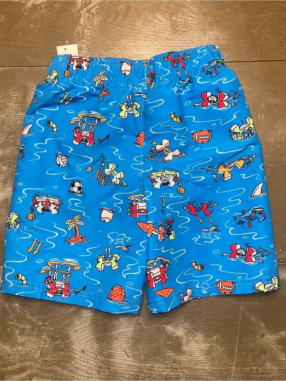 Under Armour Blue Sports Football Basketball  Swim Lined Trunks NWT Boys 6